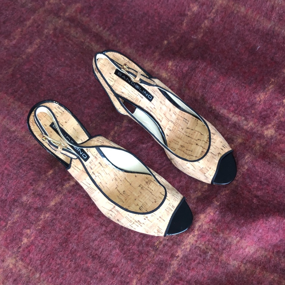 Bandolino Metro Cork Peep Toe Heel, faux cork